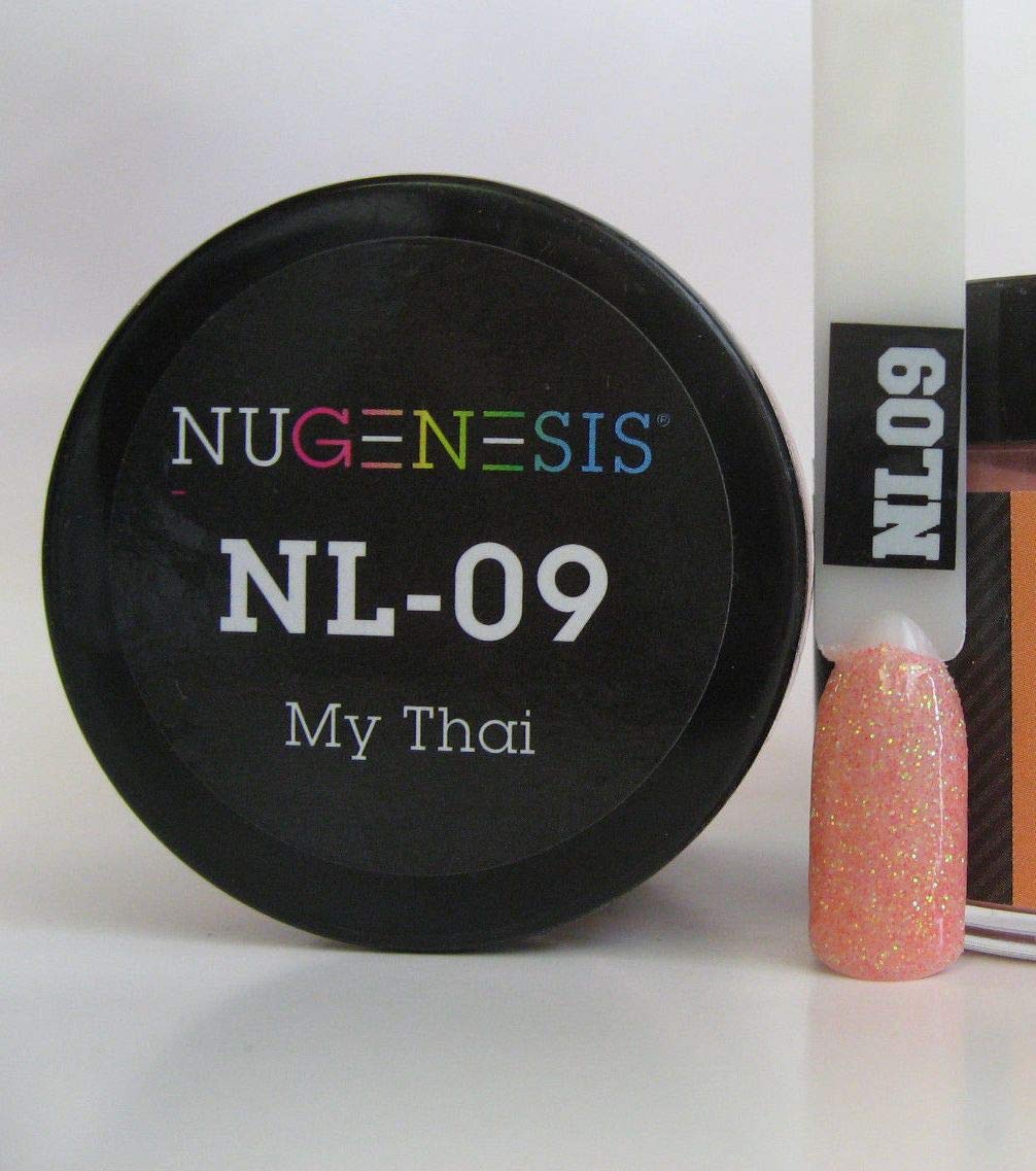 NuGenesis Nail Dipping Powder Color 1.5oz/43g Jar - (NL09 MY THAI) Beauty & Personal Care Nugenesis