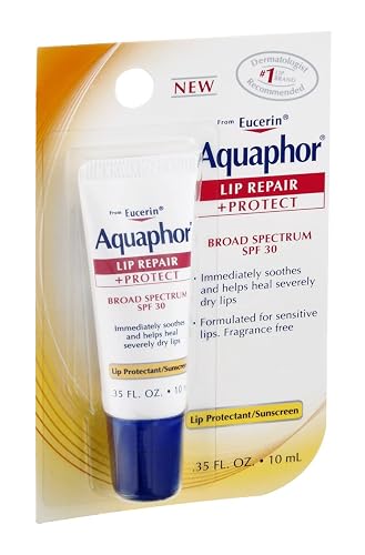 Aquaphor Lip Repair + Protect, Broad Spectrum SPF 30 0.35 oz (Pack of 12)