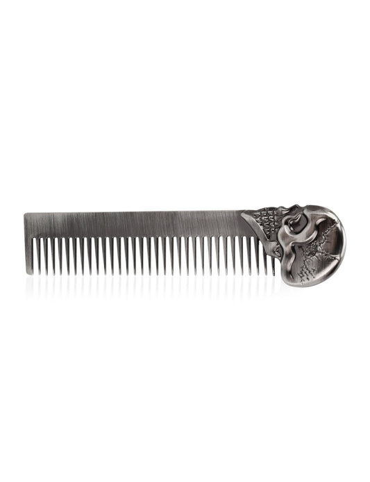 Beard Comb Beard Mustache Pocket Comb Hair Comb for Men Zinc Alloy Hair Brush Mustache and Beard Styling Tool for Home Salon (silver) Beauty and Personal Care Dioche