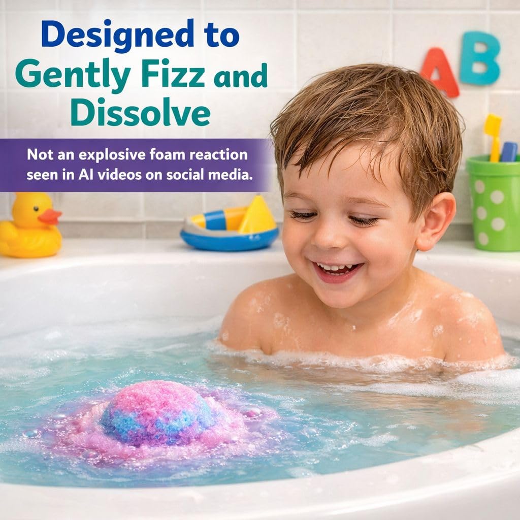 Bath Bombs for Kids with Surprise Toys Inside Plus Dinosaur Puzzle - Set of 9 Organic Dino Egg Bath Bombs with Rich Bubbles, Birthday Gifts for Kids Beauty and Personal Care Mineral Me California