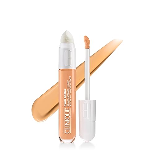 Clinique Even Better All-Over Full Coverage Concealer + Eraser Makeup For Dark Undereye Circles | With Hyaluronic Acid + Caffeine | Hydrating