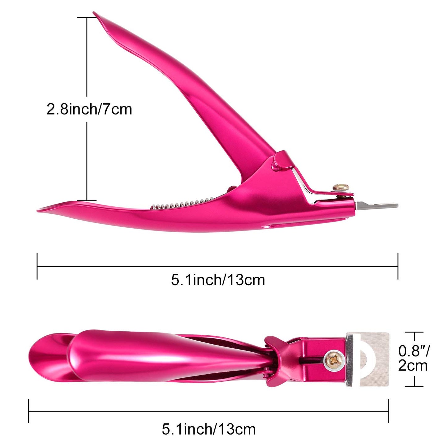 Yaomiao 3 Pcs False Premium Nail Clipper for Acrylic Nail Tips Cutter Rustproof Stainless Steel Fingernail Trimmer Manicure Tool for Salon Beauty