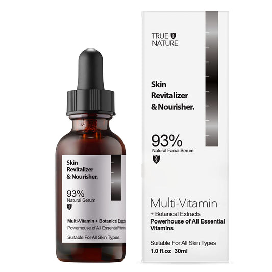 Anti Aging Facial Serum Sensivite Skin Face 30ml 1fl oz by TRUE NATURE SKINCARE Vitamin C Hyaluronic Acid Daily Skincare Collagen Peptide