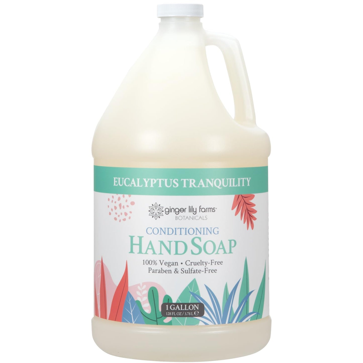 Ginger Lily Farms Botanicals Conditioning Liquid Hand Soap Refill, Eucalyptus Tranquility, 100% Vegan & Cruelty-Free, 1 Gallon (Pack of 4) Beauty & Personal Care Ginger Lily Farms