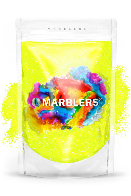 MARBLERS Neon Glitter [Fluorescent Yellow] 3oz (85g) | Fine | Non-Toxic, Vegan, Cruelty-Free | Face, Body, Eyeshadow, Hair, Festival, Party Makeup |