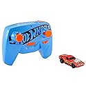 Hot Wheels RC Car, Remote-Control Rodger Dodger in 1:64 Scale, Race On and Off Track, Includes Track Adapter