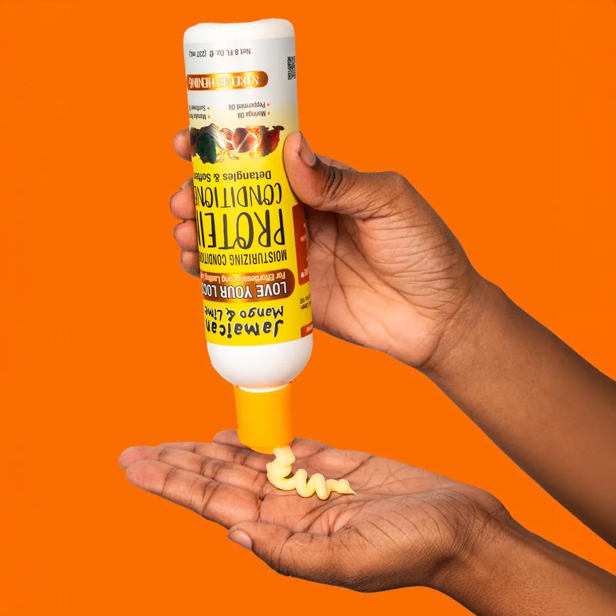 Jamaican Mango & Lime Protein Conditioner - Strengthening & Moisturizing Hair Care with Manuka Honey & Moringa Seed Oil for Natural Hair, Locs, Twists