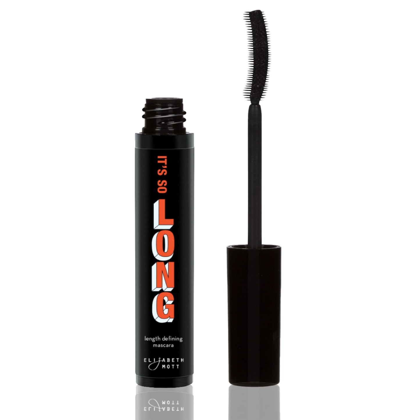 Elizabeth Mott Black Lengthening Mascara - Smudge-Proof, Water-Resistant, No Clump or Flake, Volumizing, Curling & Lash-Extending Fiber Formula