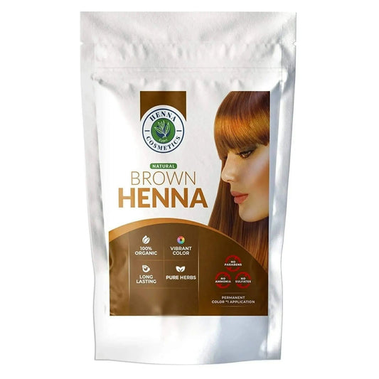 Henna Cosmetics Cypri Natural Henna Hair Color Dye, 100% Pure Henna Powder for Hair Growth Organic (Brown, 100 Gr + Free 50 Gr.)