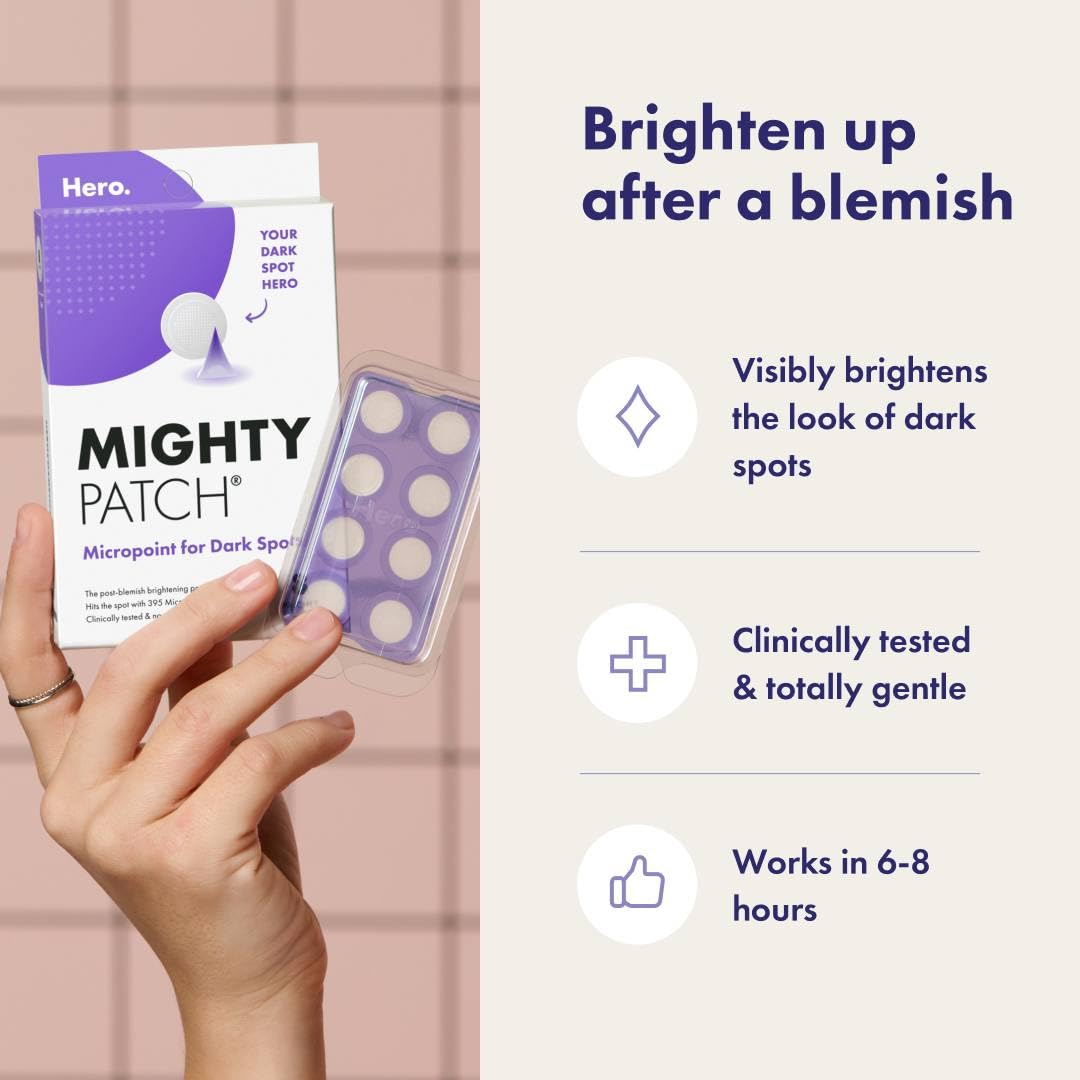 Hero Cosmetics Mighty Patch Micropoint™ for Dark Spots - Post-Blemish Dark Spot Patch with 395 Micropoints, Dermatologist Tested and Non-irritating (8