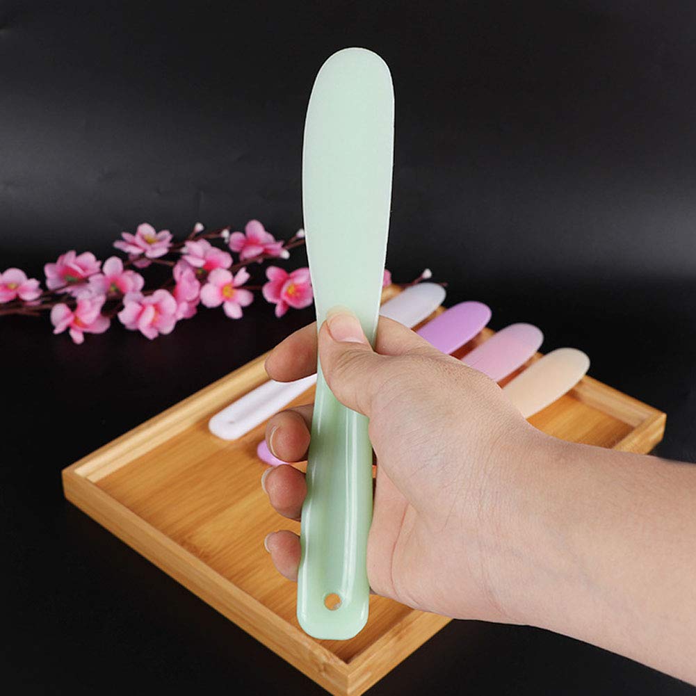6Pcs Large Plastic Cosmetic Spatula Candy Color Reusable Cosmetic Mask Mixing Spoon Scoops Spatulas Stick Applicator Beauty Spa Makeup Tools