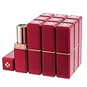 Allwon 10Pcs Red Empty Lipstick Tubes DIY Lip Balm Container (Square Tube)