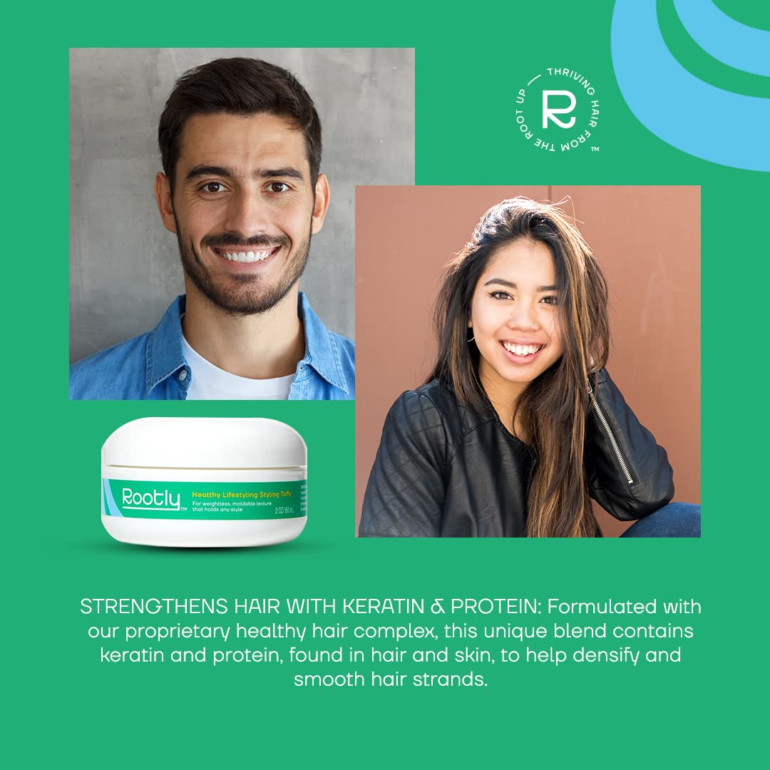 Rootly Hair Styling Cream – Conditions & Protects, Strengthens with Keratin & Protein, Nourishes Hair & Scalp, Controls Hair, Paraben-Free, Unscented