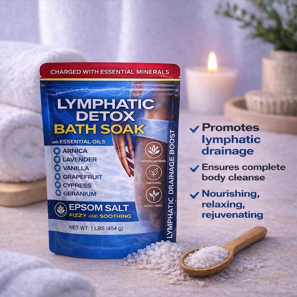 Bruizex Arnica Montana Bath Salts, Epsom Salt Bath Soak for Lymphatic Drainage & Body Detox, Magnesium Bath soak with Essential Oils, Bath Salts Beauty and Personal Care Bruizex