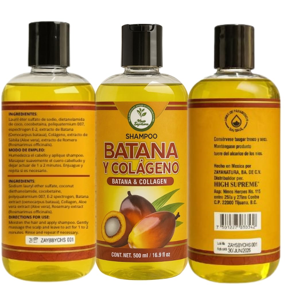 Batana Oil Shampoo with Collagen, Rosemary & Aloe Vera & Conditioner Combo - 16.9 fl oz Each - Nourishing & Moisturizing Combo - Salt-Free
