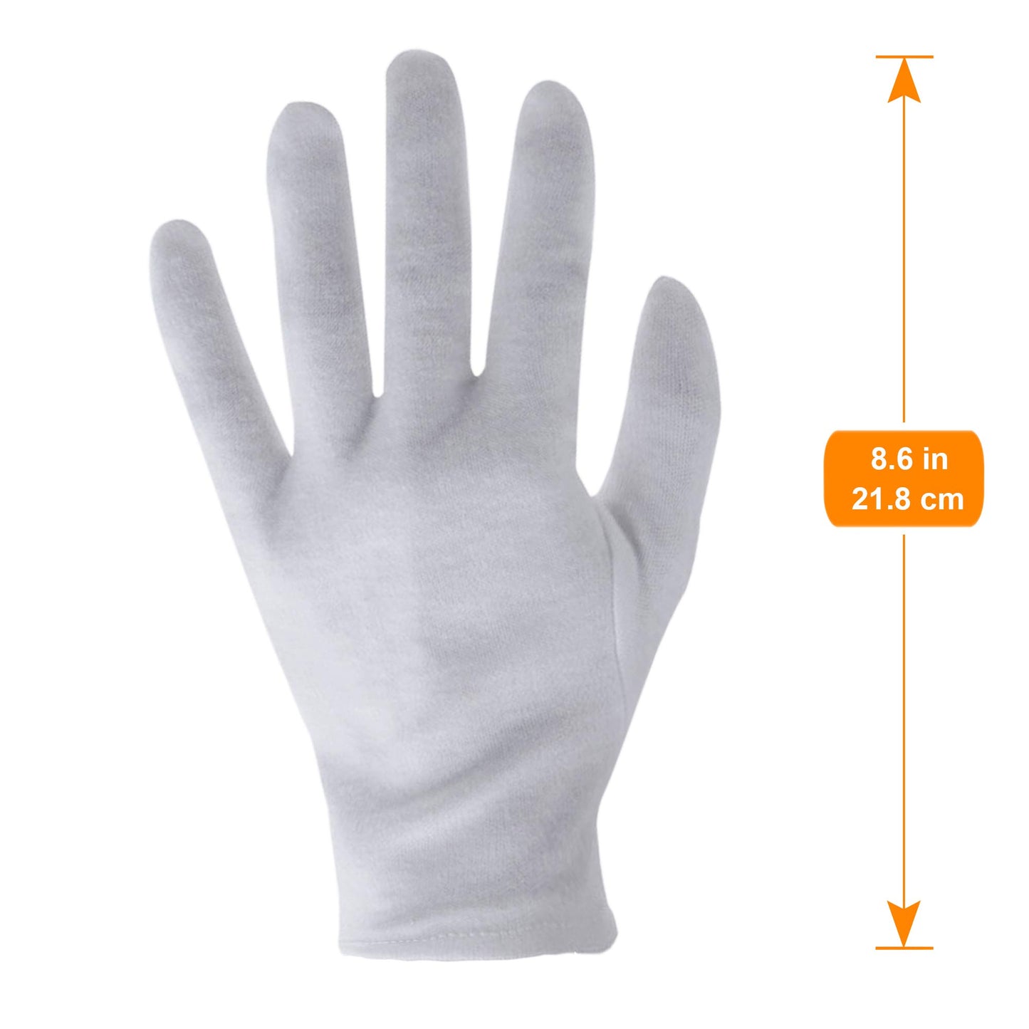 3 Pairs White Cotton Gloves for Dry Hands Eczema SPA Moisturizing - Work Glove Liners for Serving Costume Inspection Beauty and Personal Care COYAHO