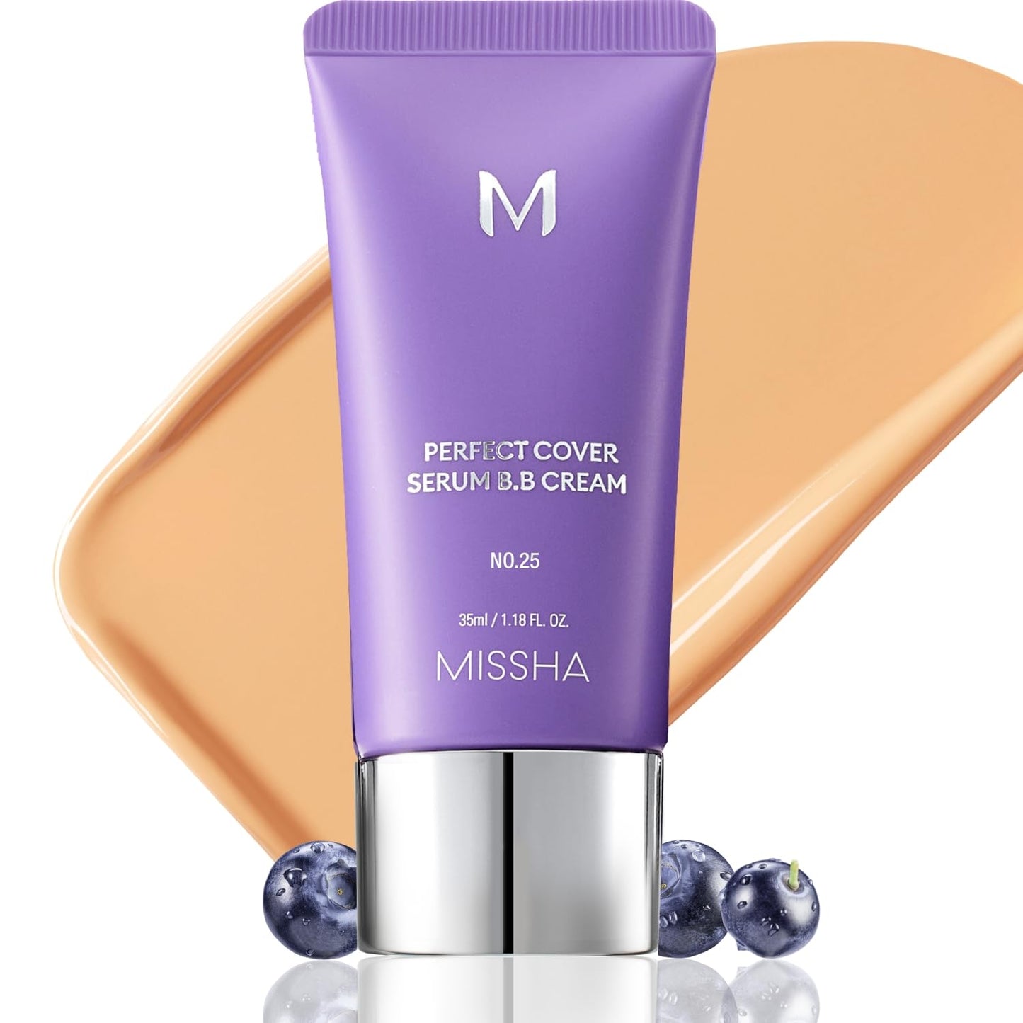 MISSHA M Perfect Cover Serum BB Cream No.25 Warm Beige - Medium with Warm Undertone, Skin Tint, Tinted Moisturizer, Skin Care Foundation Makeup Beauty and Personal Care MISSHA Default Title