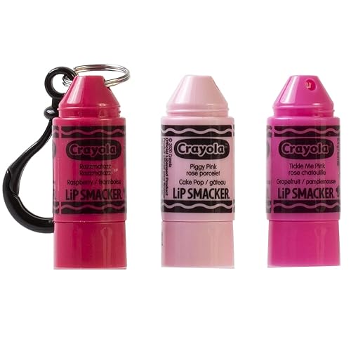 Lip Smacker Crayola Crayon Stackable Flavored Clear Balm Pink - Moisturizing, Soothing