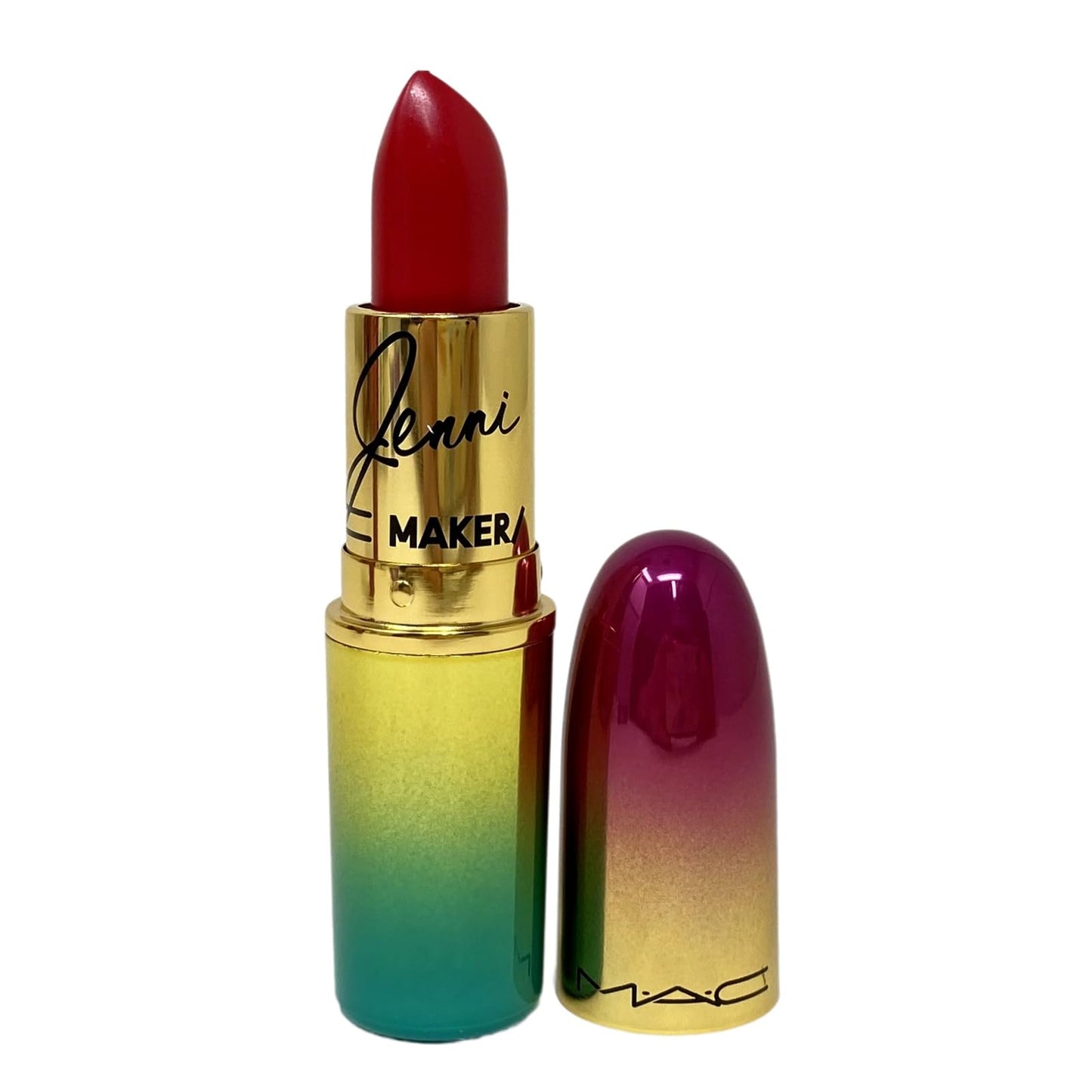 M.A.C Cosmetics Limited Edition Collection Make/Benito Skinner Amplified Creme Lipstick - @BennyDrama7 (Bright Yellow Red) - 0.1 oz / 3 g