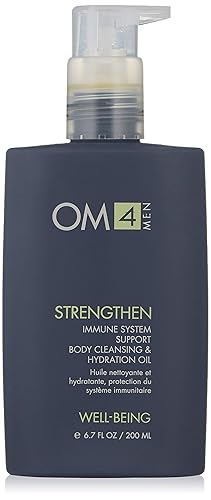 Organic Male OM4 Strengthen: Immune System Support Body Cleansing & Hydration Oil Mens Moisturizing Bath and Shower Oil