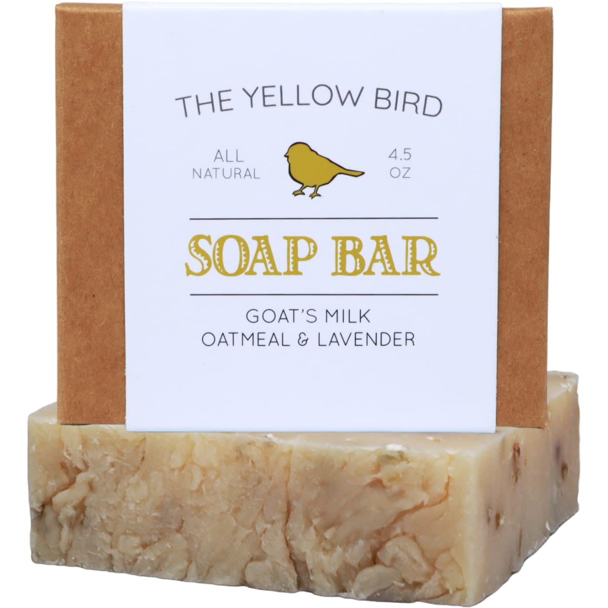 Lavender Goats Milk Soap Bar with Oats - Gentle Exfoliating Bath Soap. Moisturizing Dry Skin Face & Body Wash. Mild Natural and Organic Soap. Made