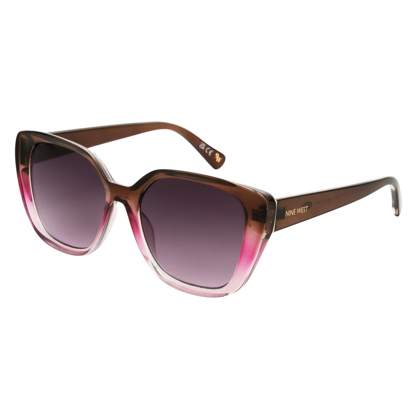 Nine West Women's Raina Cat Eye Sunglasses, Purple, 53 mm