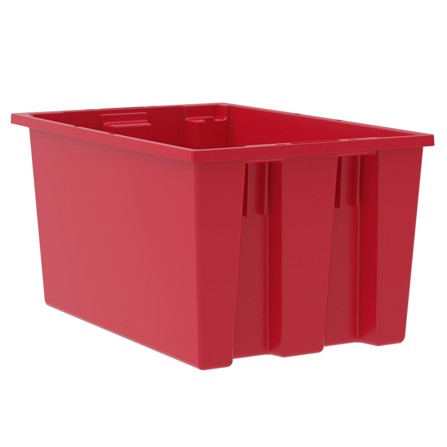 Akro-Mils 35240 Nest and Stack Plastic Storage Container and Distribution Tote, (23-1/2-Inch L x 15-1/2-Inch W x 12-Inch H), Red, (3-Pack)