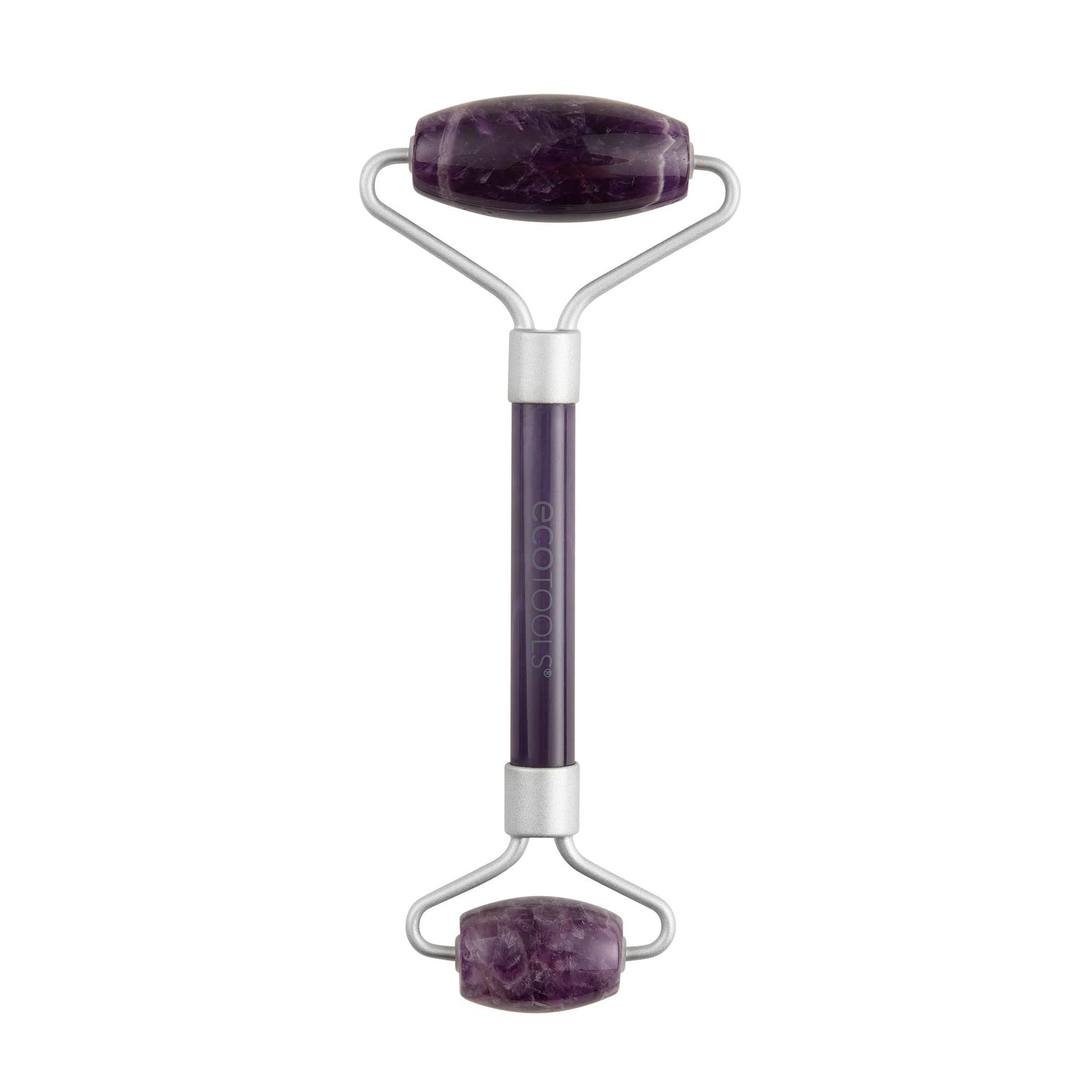 EcoTools Amethyst Facial Roller, Real Stone Face Roller & Massager, Skincare & Sculpting Tool, Reduces Puffiness & Dark Circles, Eco-Friendly Beauty