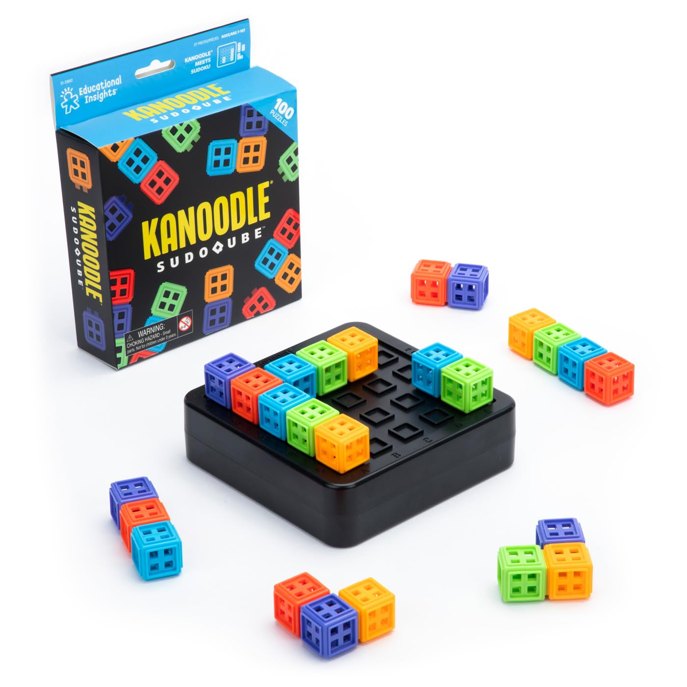 Kanoodle® SudoQube™ 3D Puzzle – Pocket Sudoku Game, Color Brain Teaser & Travel Board Game for Kids, Teens & Adults Ages 7+