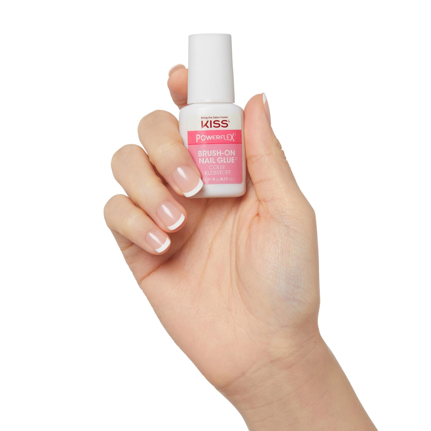 KISS Powerflex, Nail Glue for Press On Nails, Nail Bond, Includes 5g Brush-on Glue