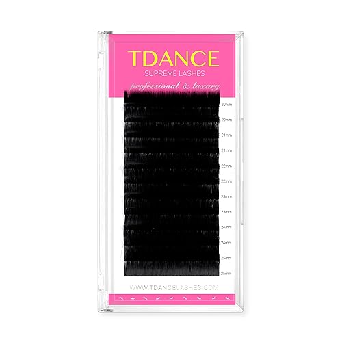 TDANCE Lash Extension Matte Black Eyelash Extension C CC D DD J B L Curl Volume & Classic Lash Extensions 0.03-0.18mm Thickness Professional Salon