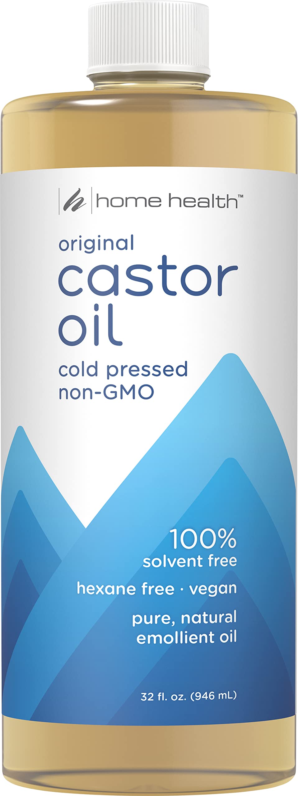 Home Health Original Castor Oil, Promotes Healthy Hair And Skin, Natural Skin Moisturizer - Pure, Cold Pressed, Non-GMO, Hexane-Free, Solvent-Free