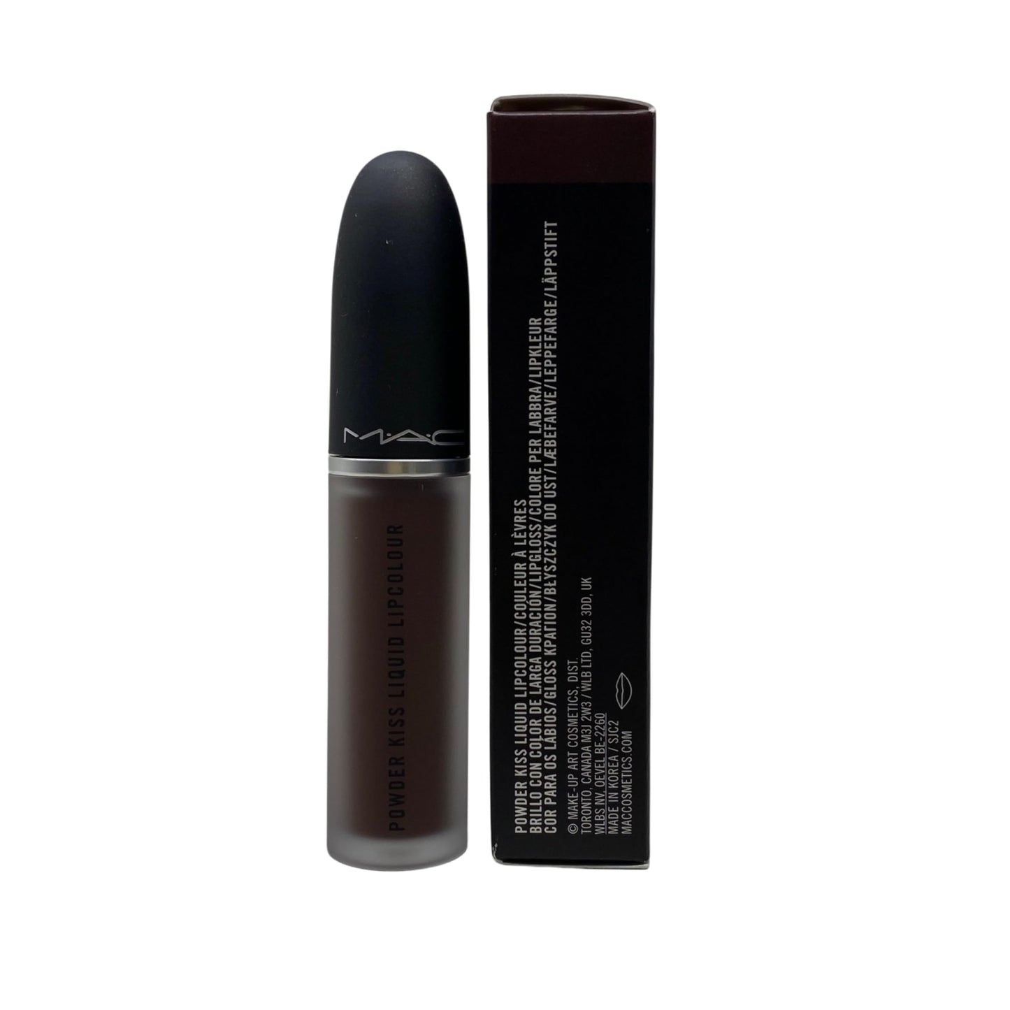 MAC Cosmetics Powder Kiss Liquid Lipcolour - 955 Chestnut (Deep warm brown) .17 oz / 5 ml