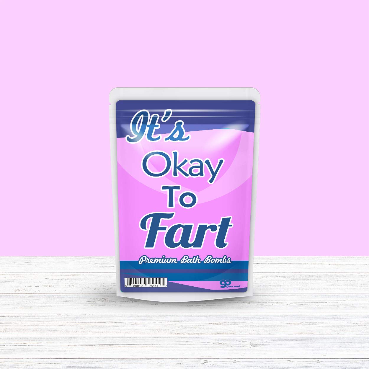 It's Okay to Fart Bath Bombs - XL Pink and Blue Fizzers for Girls - Handcrafted, Made in America, Cotton Candy Scent, 2 Count