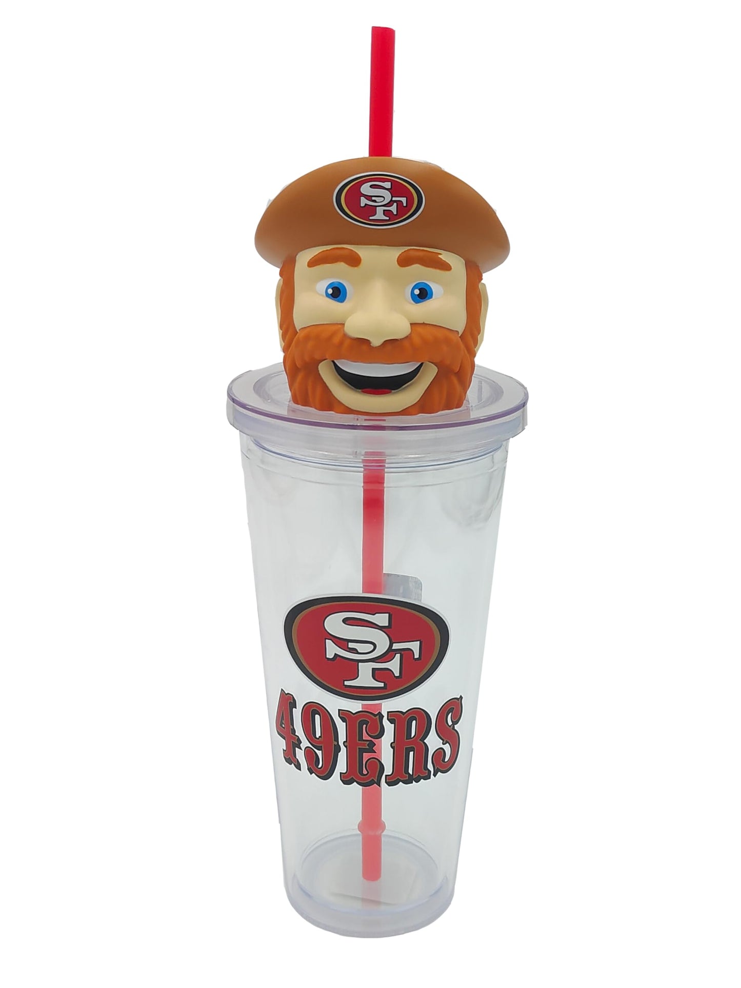 Pegasus Sports NFL San Francisco 49ers Mascot Lid 24oz Sipper