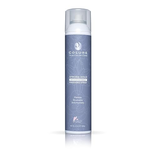 COLURE Strong Hold Finishing Spray 10 oz - Firm Flexible Professional Hairbrushable Hairspray with Humidity Resistance