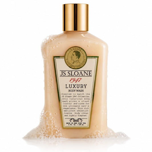 JS Sloane 1947 Luxury Body Wash for Men - Hydrating & Moisturizing Cleanser, Creamy Lather, Fresh Classic Scent, Deep Cleansing Formula, Leaves Skin