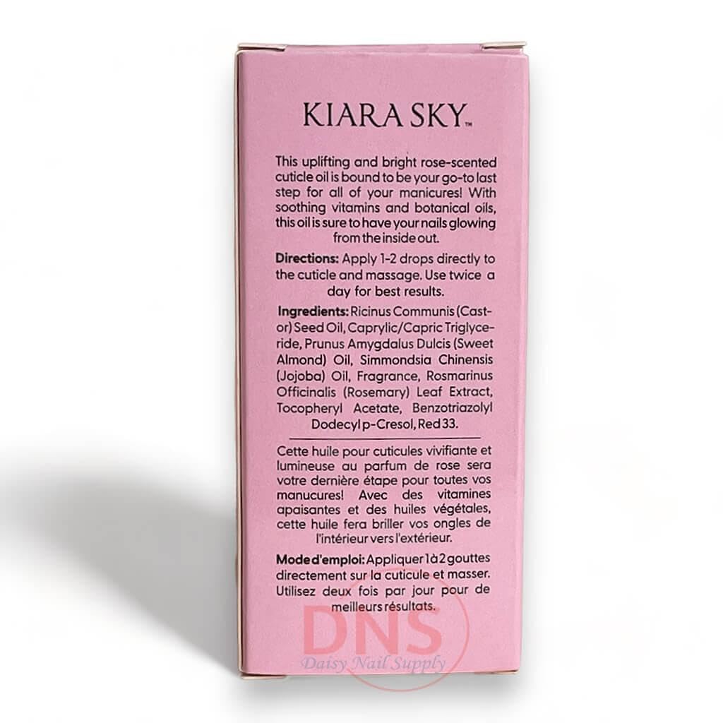 KIARA SKY Cuticle Oil - Hydrating, Nourishing & Moisturizing, Repair for Weak Damaged Nails 0.7 fl oz - Rose Scent
