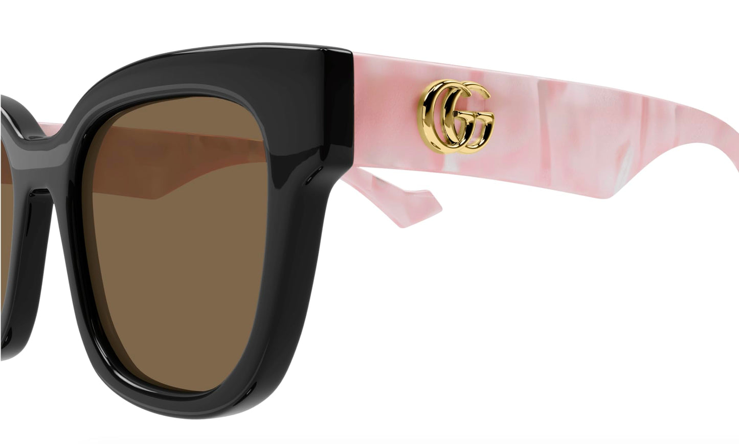 Gucci Women's Oversized Square Sunglasses, Black-Pink-Brown, One Size