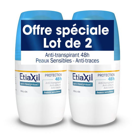 Etiaxil Anti-Perspirant Deodorant 48H Roll-on 2 x 50ml by Etiaxil Beauty and Personal Care Etiaxil