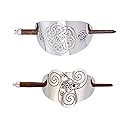 2 Pcs Celtic Hair Slide Braids Ponytail Holder Clips Hair Jewelry Viking Hair Accessories for Women Girls