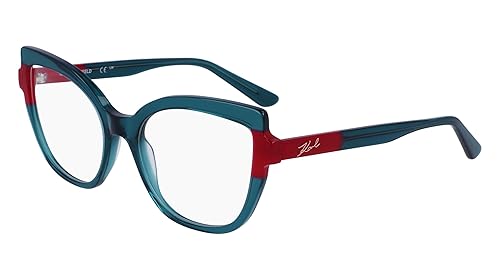KARL LAGERFELD Unisex Sunglasses, 317 Green/Cherry, 54