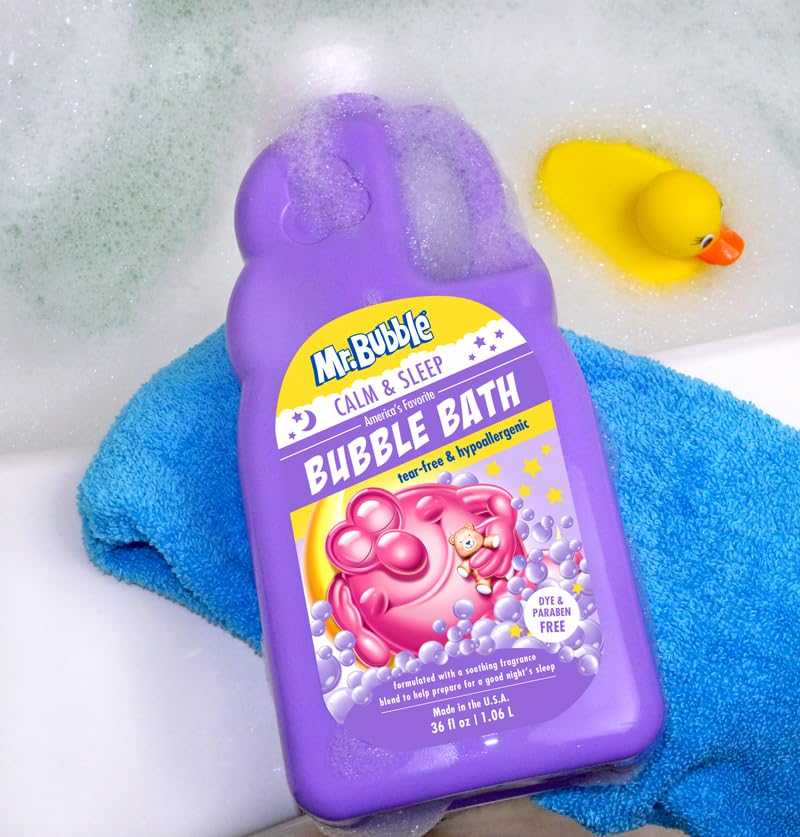 Mr. Bubble Calm & Sleep Bubble Bath (Pack of 2 Bottles, 36 fl oz Each)
