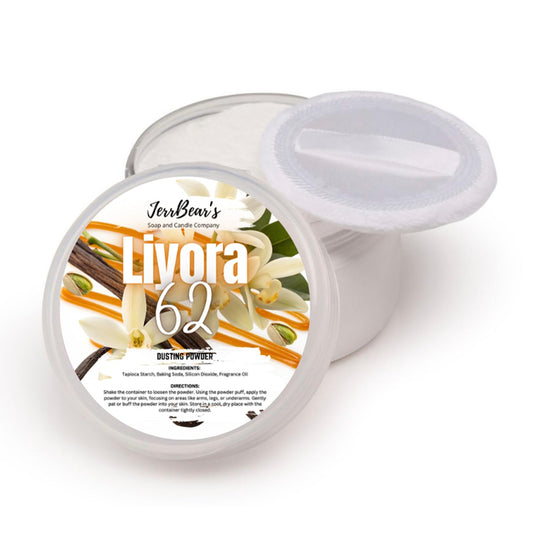 JerrBear’s Liyora 62 Dusting Powder, Talc Free Body Formula for Women, Soft Scented Skin Care, Gentle Powder for Daily Freshness, (4oz Jar) Beauty & Personal Care JerrBear’s