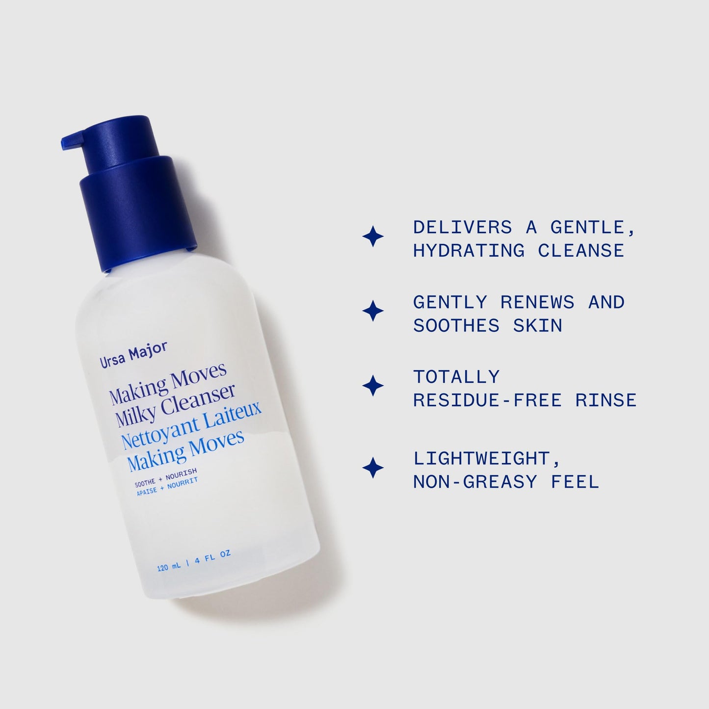 Ursa Major Making Moves Milky Cleanser | Natural, Vegan & Cruelty Free | Daily Non-Foaming cleanser for Normal to Dry & Sensitive Skin | For Men