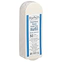 ForPro Professional Collection Stainless Steel Pedi File Refill, 180 Grit, White, EZ-Strip Peel Pedicure Refill Pads, 1.25” W x 4” L, 50-Count