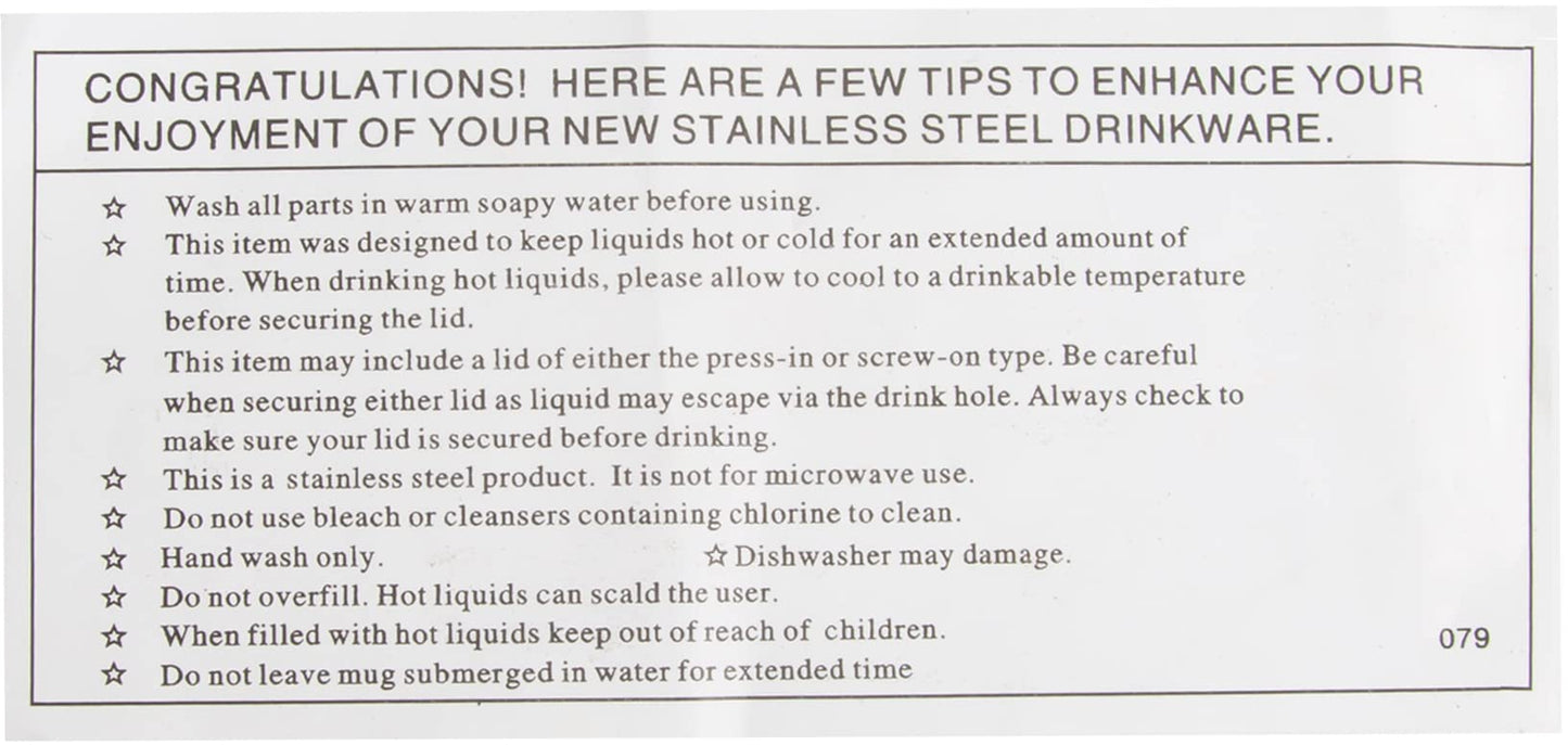 Pavilion Gift Company Champagne-18 oz Stainless Steel Water Bottle, 18 OZ, Gold, Pink, White