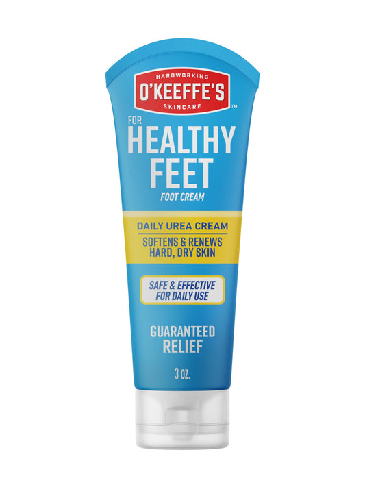 O'Keeffe's for Healthy Feet Intense Renewal Cream with Urea & Alpha Hydroxy Acid - 3 oz Tube (1 Pack) - Chemically Exfoliates and Softens Extremely Beauty & Personal Care O'Keeffe's