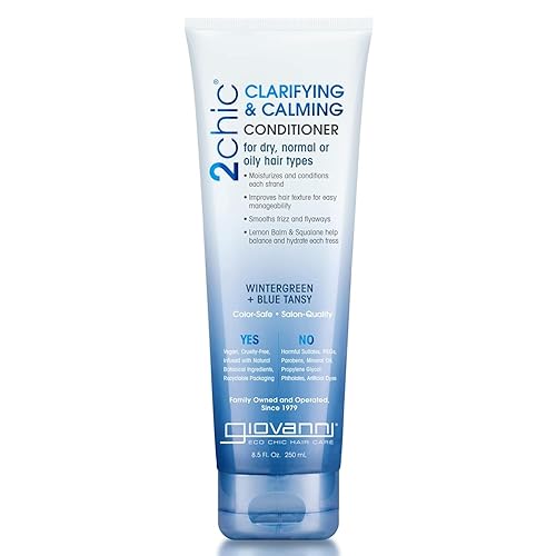 GIOVANNI 2chic Clarifying & Calming Conditioner - Clarifying Hair Conditioner, Helps Remove Residue, Hydrating, Detox Conditioner, Color Safe