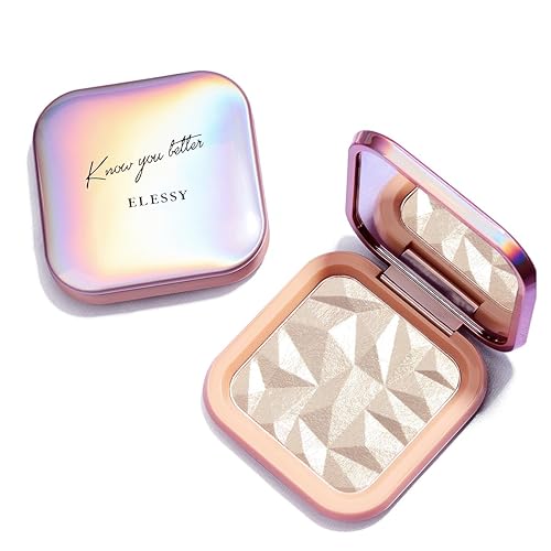 ELESSY Highlighter Makeup Palette,Face Glitter illuminator Palette,Natural Sparkling Finish Highlighter Powder,High Glossy Shimmer Smooth Baked